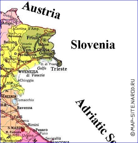 Administratives carte de Italie