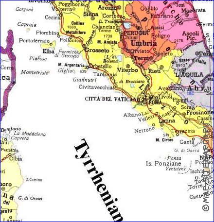 Administratives carte de Italie