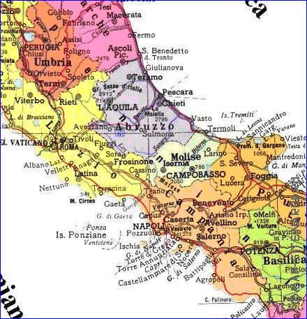 Administrativa mapa de Italia