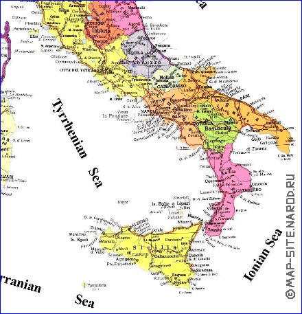 Administrativa mapa de Italia