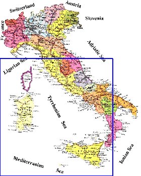 Administratives carte de Italie