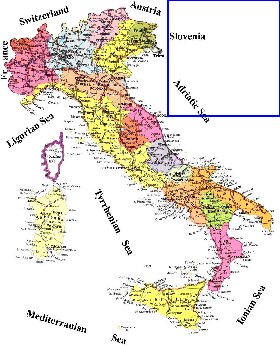 Administrativa mapa de Italia