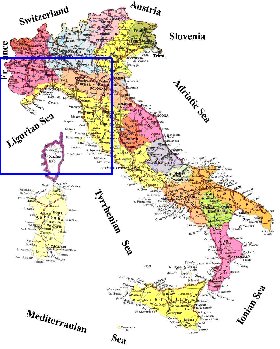 Administratives carte de Italie