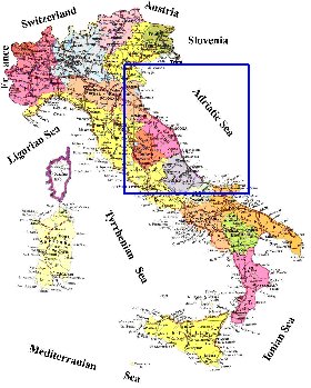 Administratives carte de Italie