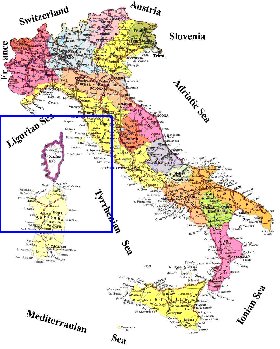 Administratives carte de Italie