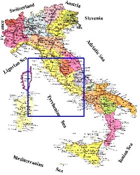 Administratives carte de Italie