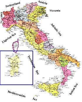 Administratives carte de Italie