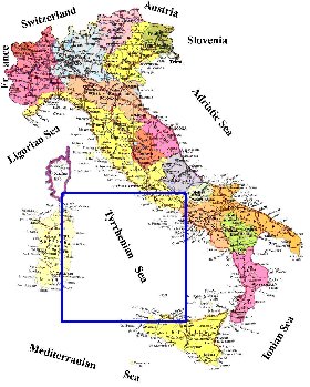 Administrativa mapa de Italia