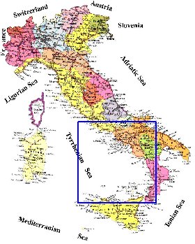 Administratives carte de Italie