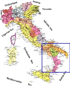 Administratives carte de Italie