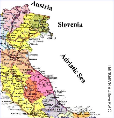 Administrativa mapa de Italia