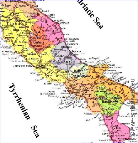 Administratives carte de Italie