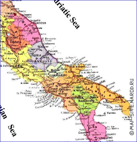 Administrativa mapa de Italia