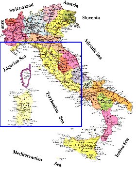 Administrativa mapa de Italia