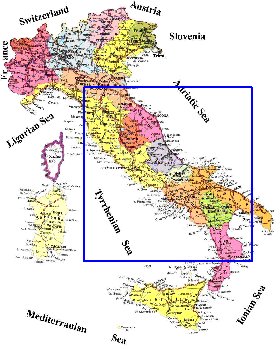 Administratives carte de Italie