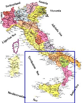 Administratives carte de Italie