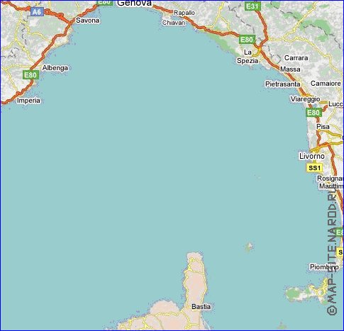 carte de des routes Italie