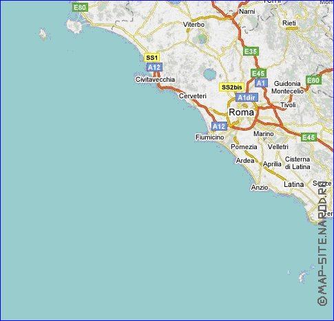 carte de des routes Italie