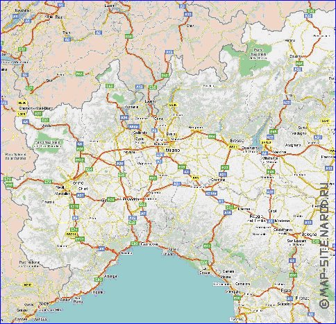 carte de des routes Italie