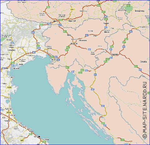 carte de des routes Italie