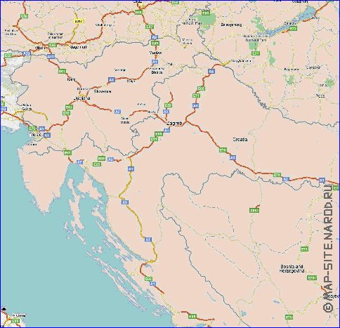 carte de des routes Italie