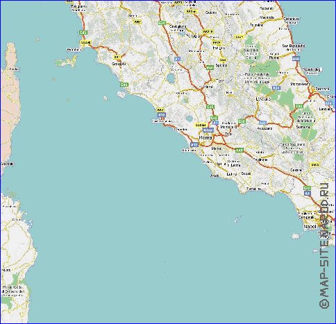 carte de des routes Italie