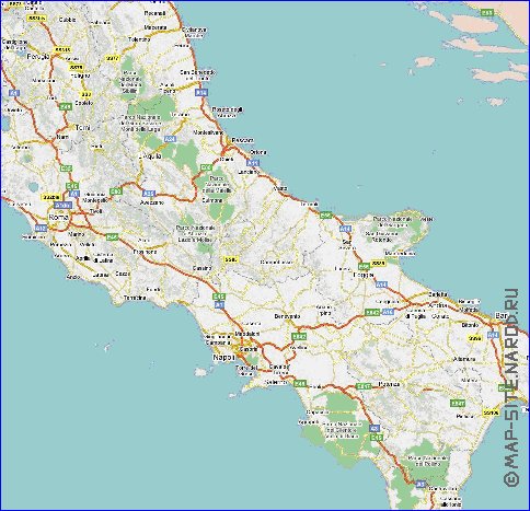 carte de des routes Italie