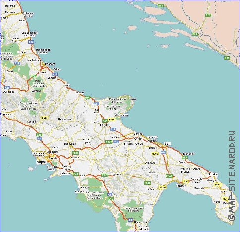 carte de des routes Italie