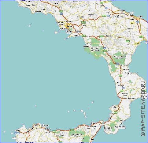 carte de des routes Italie