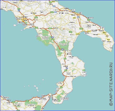 carte de des routes Italie