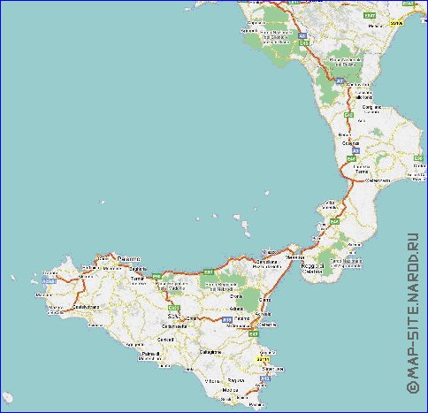 carte de des routes Italie