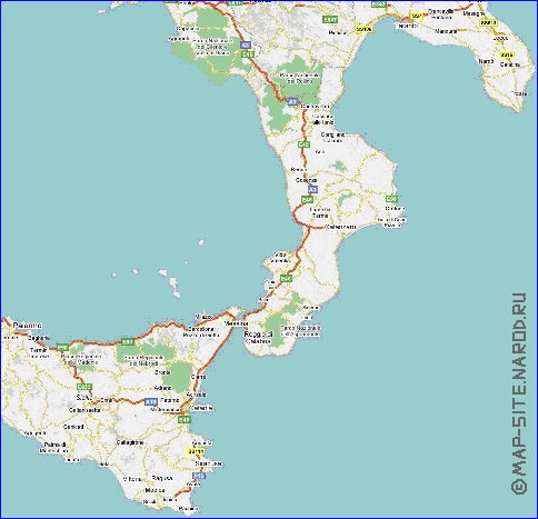 carte de des routes Italie