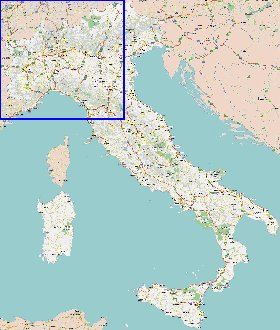 carte de des routes Italie