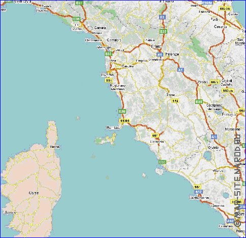 carte de des routes Italie