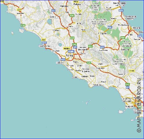 carte de des routes Italie