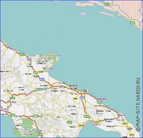 carte de des routes Italie