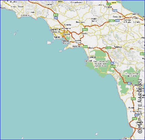 carte de des routes Italie