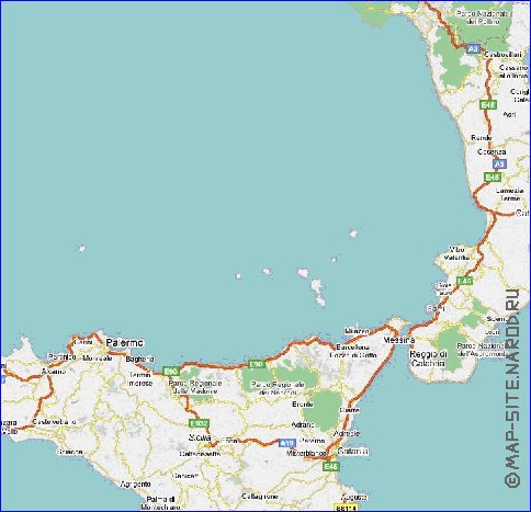 carte de des routes Italie