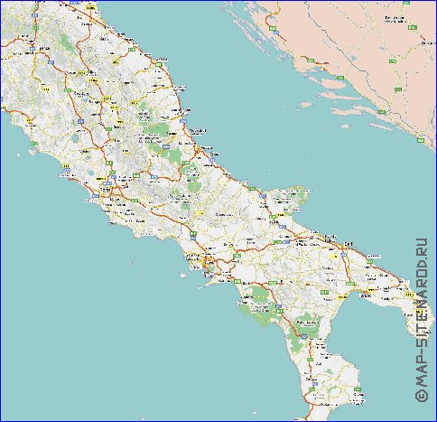 carte de des routes Italie