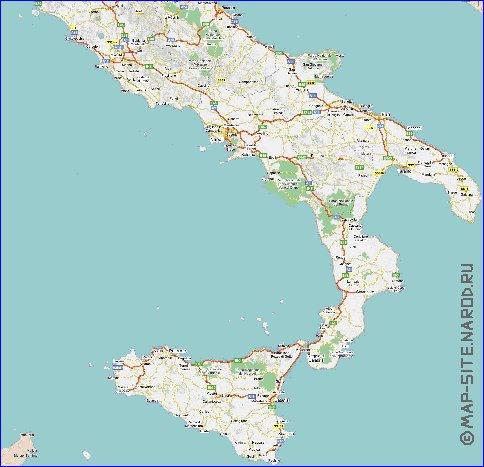 carte de des routes Italie