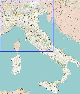 carte de des routes Italie