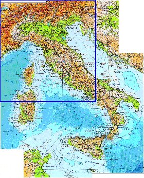 Fisica mapa de Italia