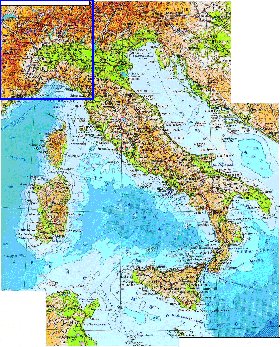 Fisica mapa de Italia