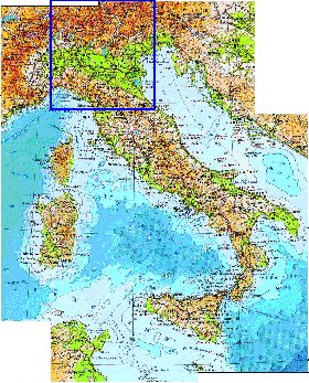 Fisica mapa de Italia