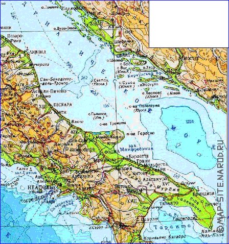 Fisica mapa de Italia