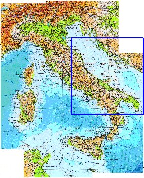 Fisica mapa de Italia