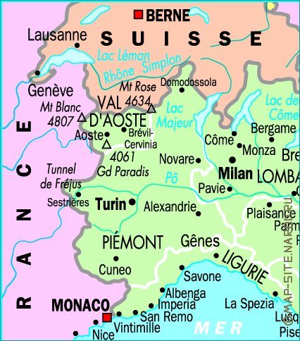 carte de Italie