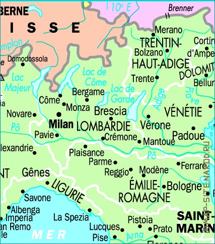 carte de Italie