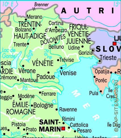 carte de Italie