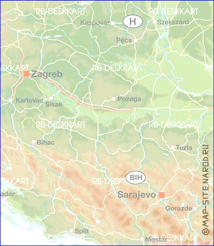 carte de Italie en allemand